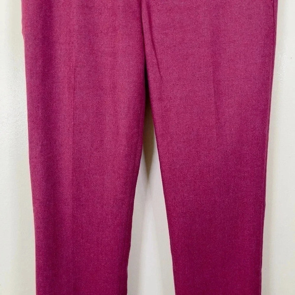 Banana Republic Italian Nova Fides Ryan Tapered Wool Trouser Burgundy - Picture 6 of 12